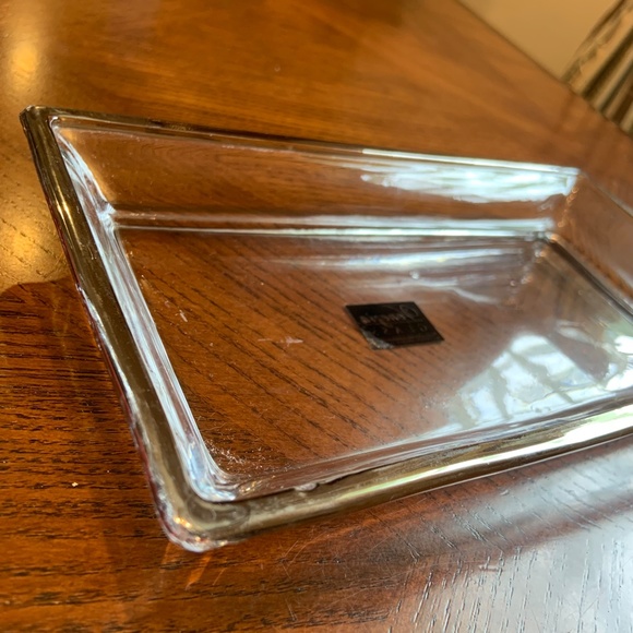 Venezia Glass Rectangular Tray Handcrafted with Real Silver 10" x 5.5" - Picture 3 of 14